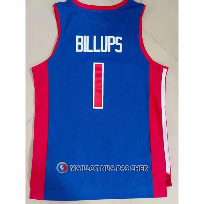 Maillot Detroit Pistons Chauncey Billups NO 1 Mitchell & Ness 2003-04 Bleu